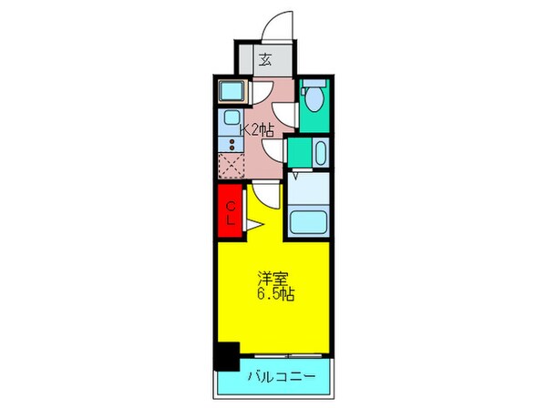 ﾚｼﾞｭｰﾙｱｯｼｭ京橋ｸﾛｽ（503）の物件間取画像